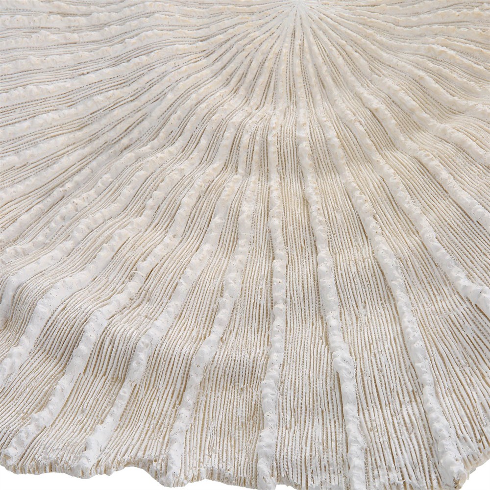 Kaelin Coastal Beach White Coral Textured Wall Decor - Set of 3|
