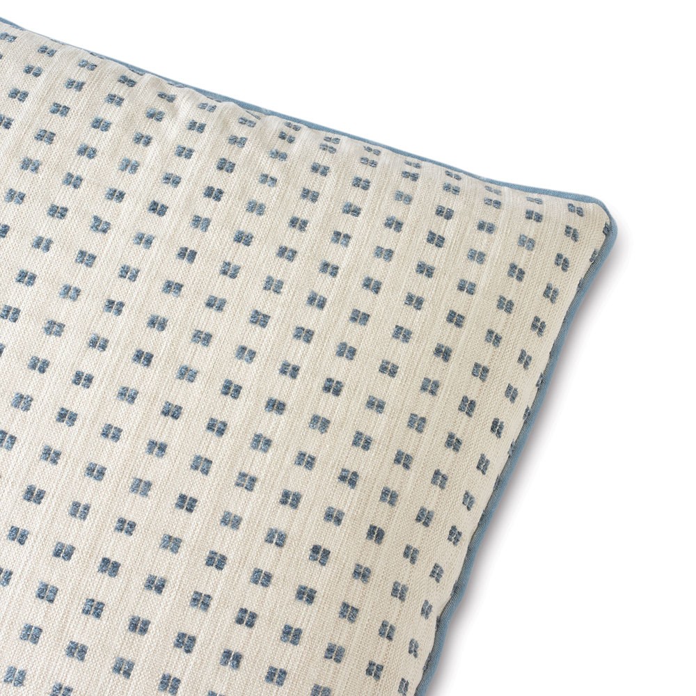 Thatcher Sky Blue Embroidered Throw Pillow - 22x22|