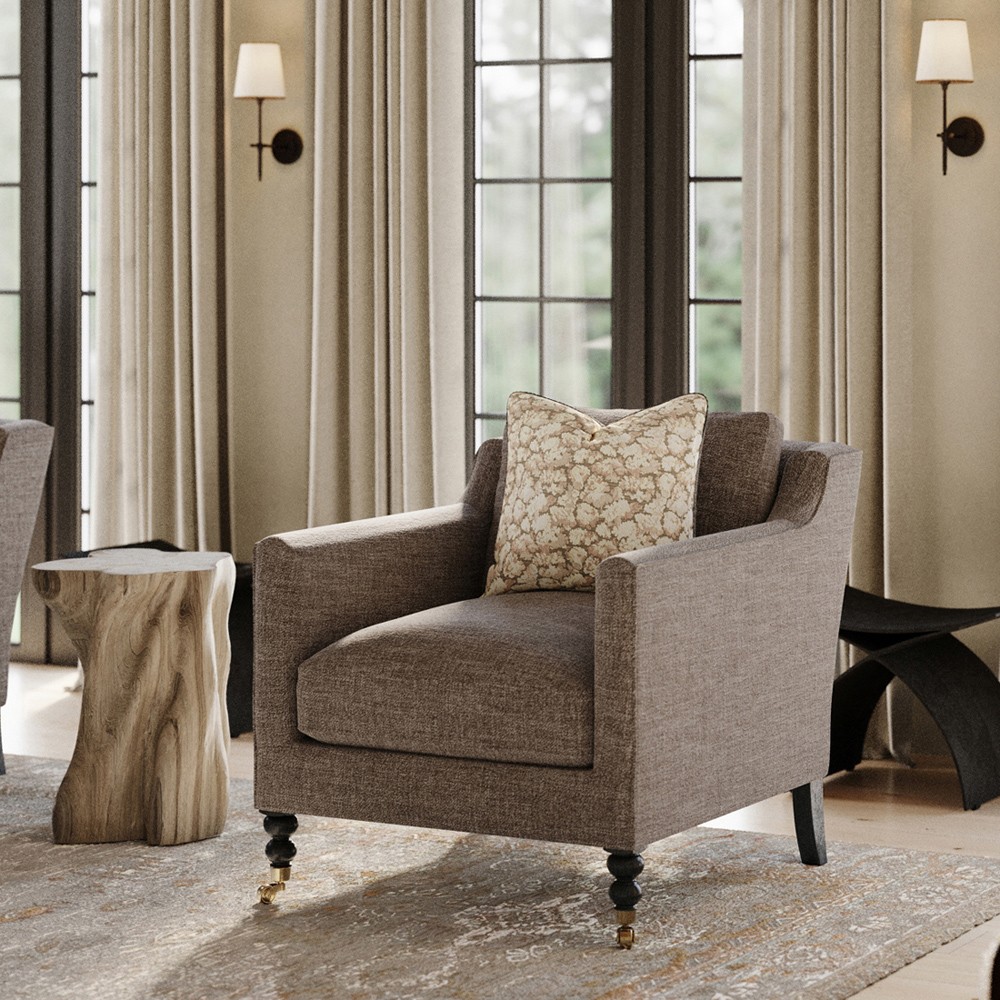 Reese Scallop Embroidered Throw Pillow - 22x22|