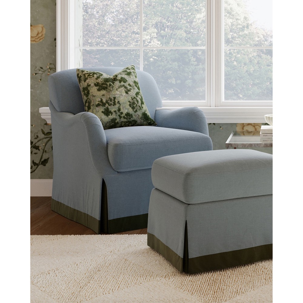 Reese Forest Green Embroidered Throw Pillow - 22x22|