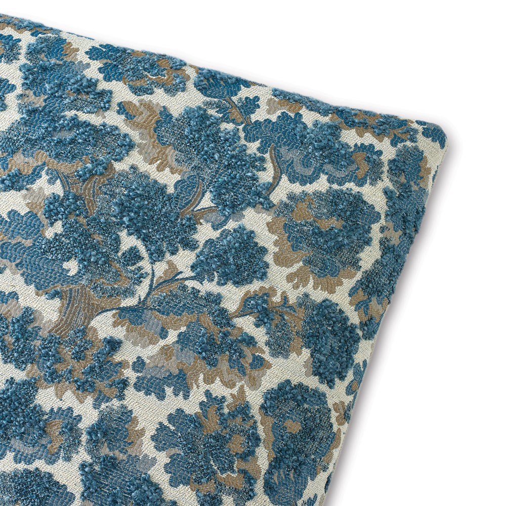 Reese Marine Blue Embroidered Throw Pillow - 22x22|