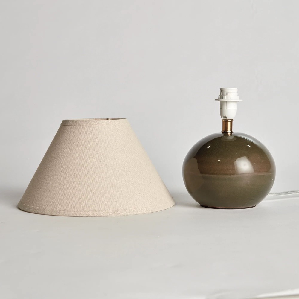 Carlisle Updated Traditional Green Ceramic Glazed Mini Table Lamp|