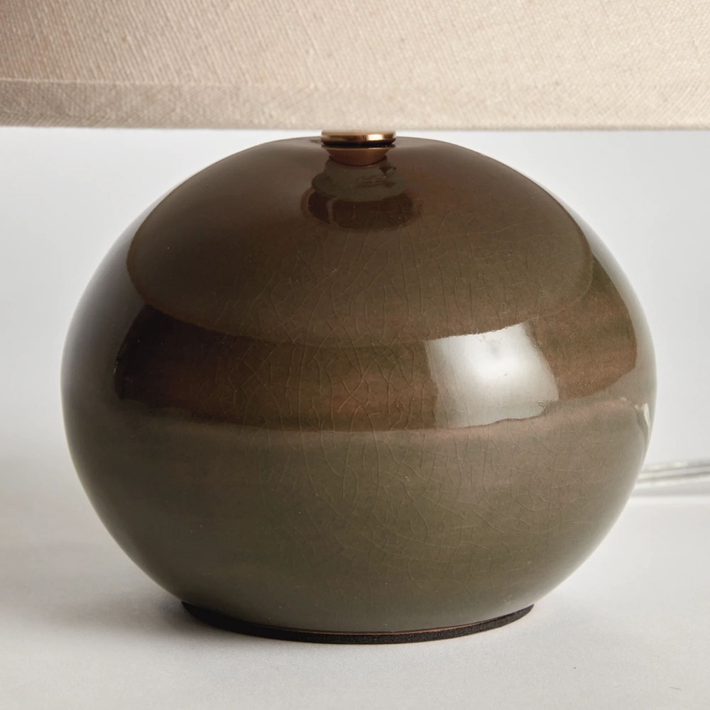 Carlisle Updated Traditional Green Ceramic Glazed Mini Table Lamp|