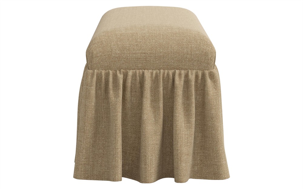 Wyndell Honeycomb Linen Skirted Bench|