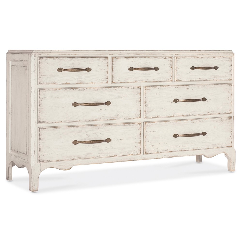Asher French Country Cream Oak Double Dresser|