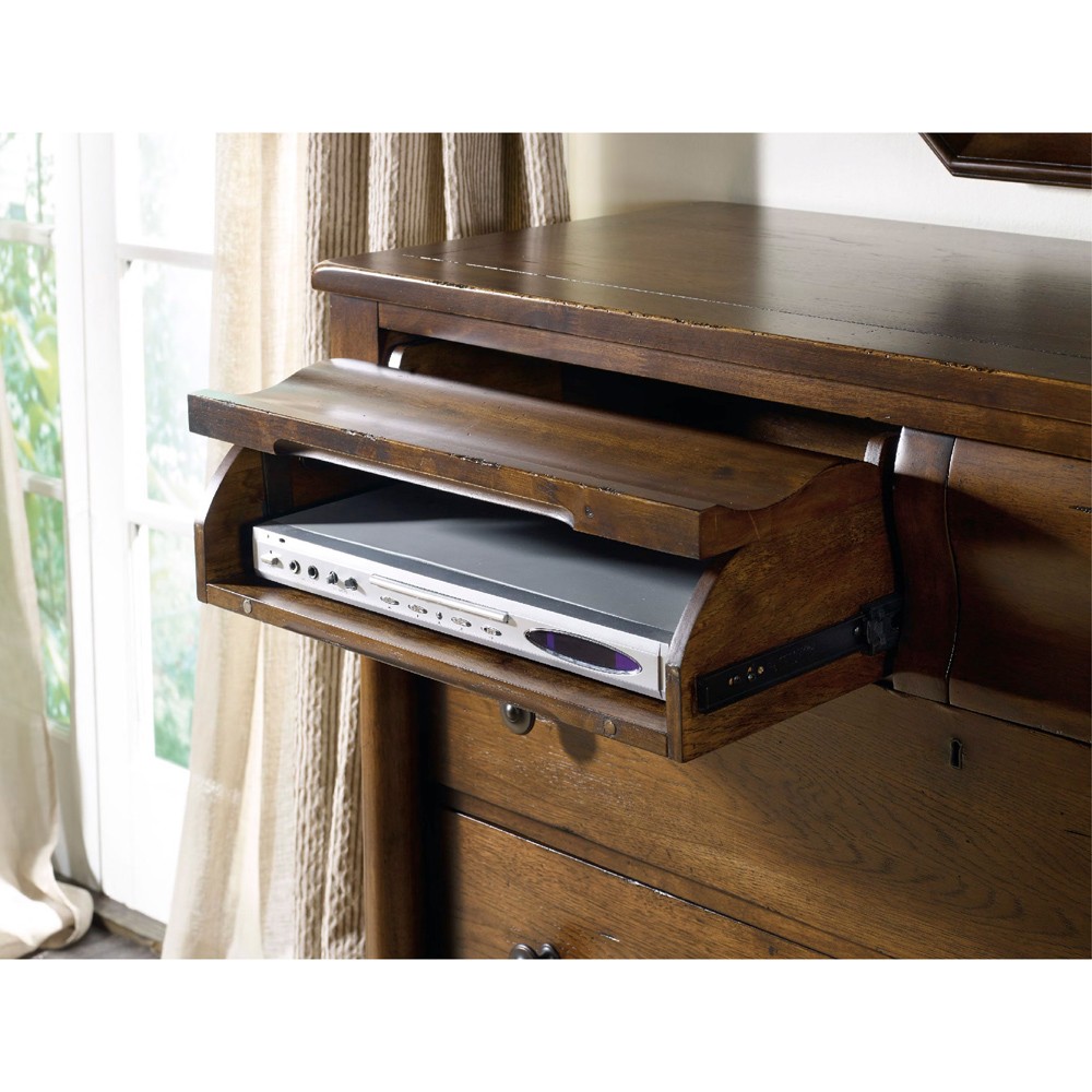 Alban Updated Traditional Brown Wood Dresser|