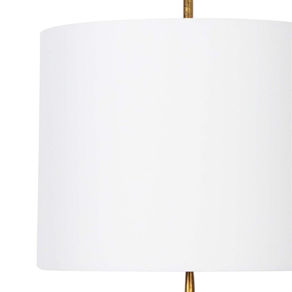 Clove Updated Traditional White Linen Drum Shade Pendant - Small|