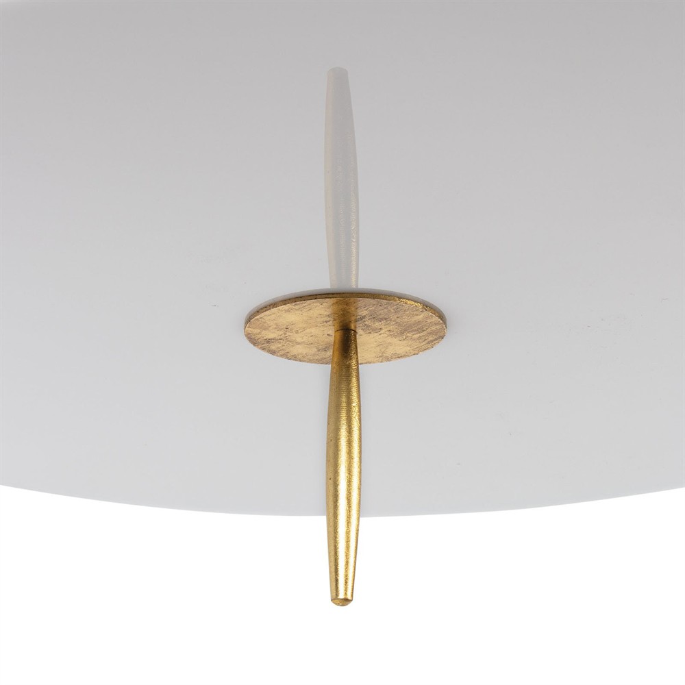 Clove Updated Traditional White Linen Drum Shade Pendant - Small|