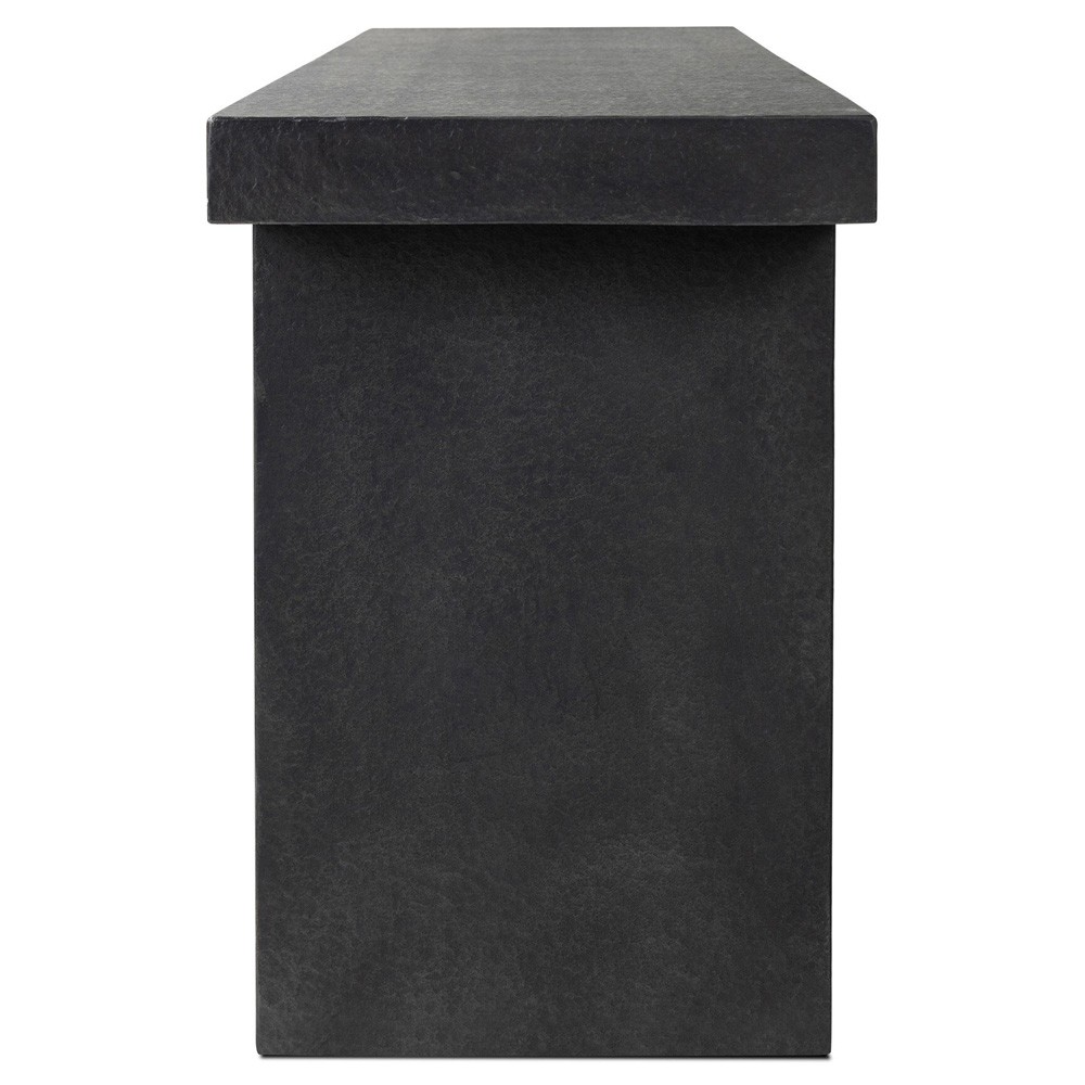 Huesca Modern Classic Grey Textured Concrete Rectangular Outdoor Console Table|