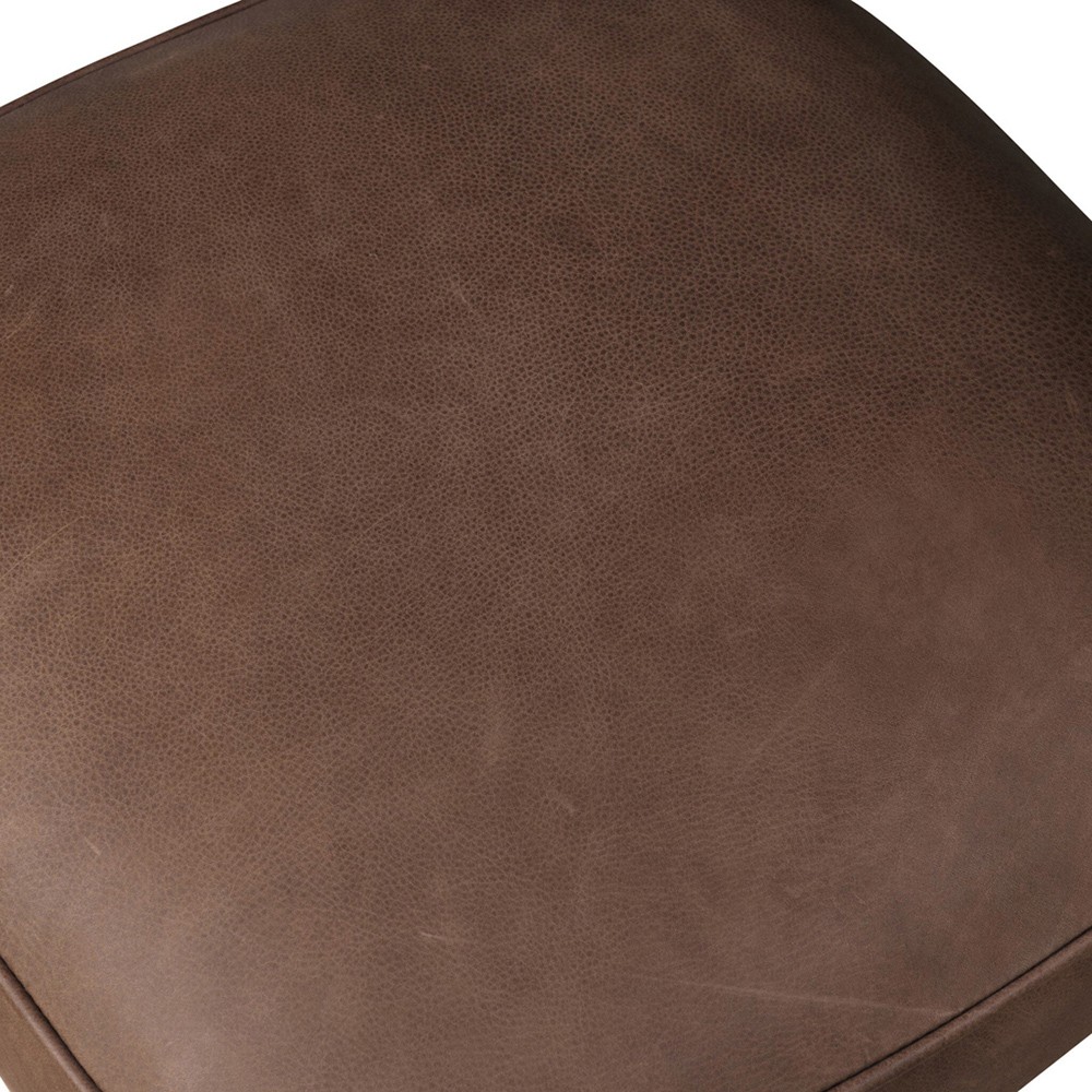 Andy Modern Classic Brown Leather Wood Dining Chair|