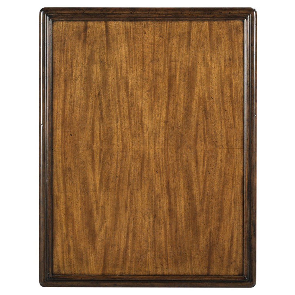 Linwood Updated Traditional Brown Wood Rectangular Side Table|