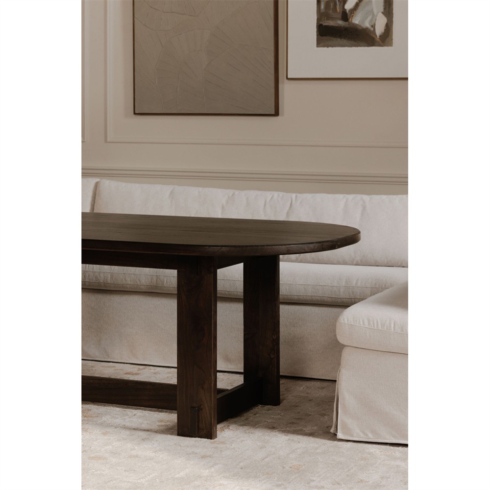Lumiel Modern Classic Beige Slipcovered Dining Bench - 73"|