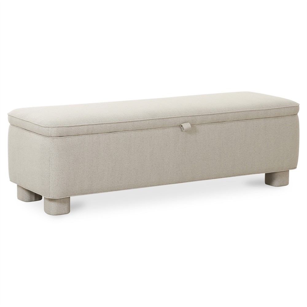 Sophie Modern Classic Light Grey Storage Bench|