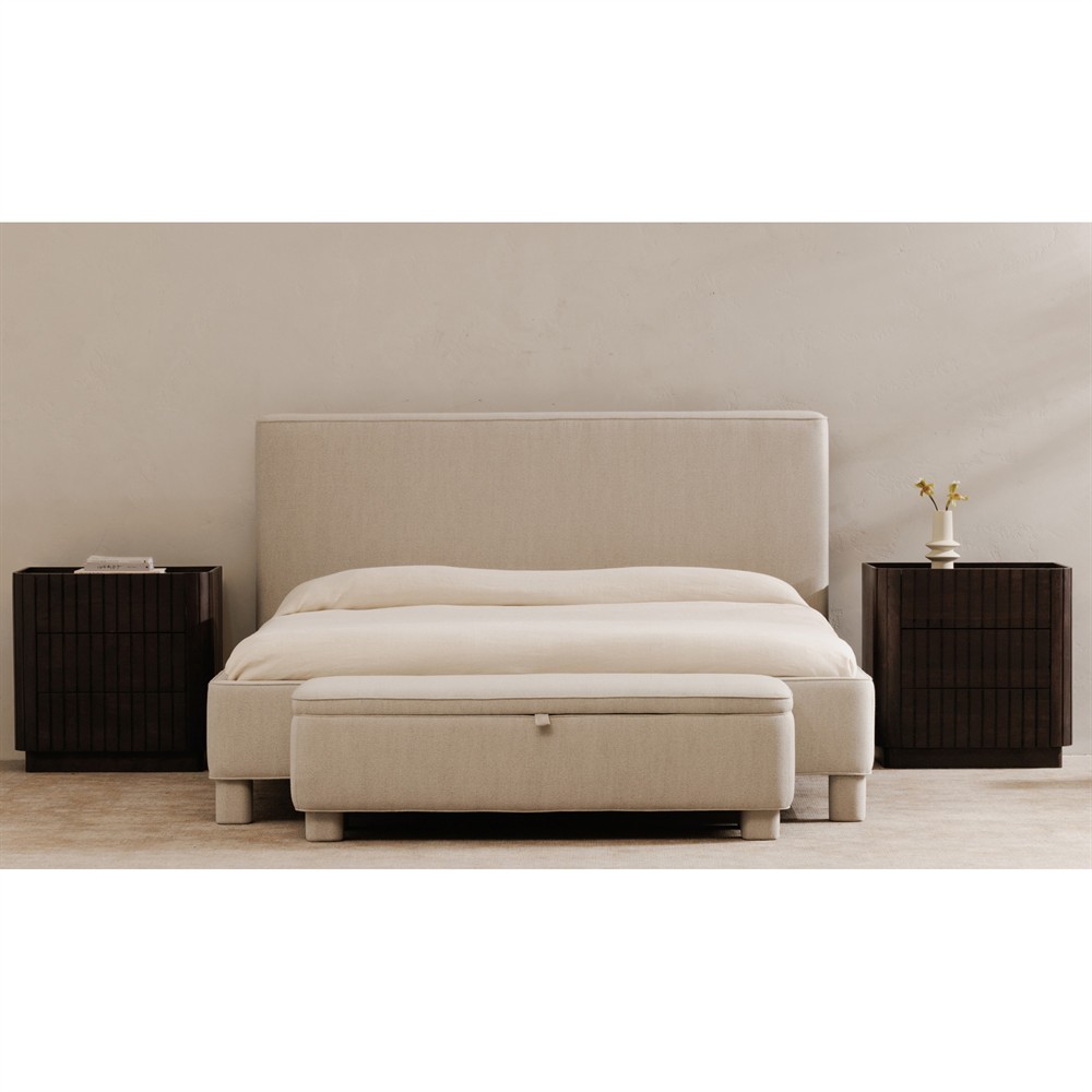 Sophie Modern Classic Light Grey Storage Bench|