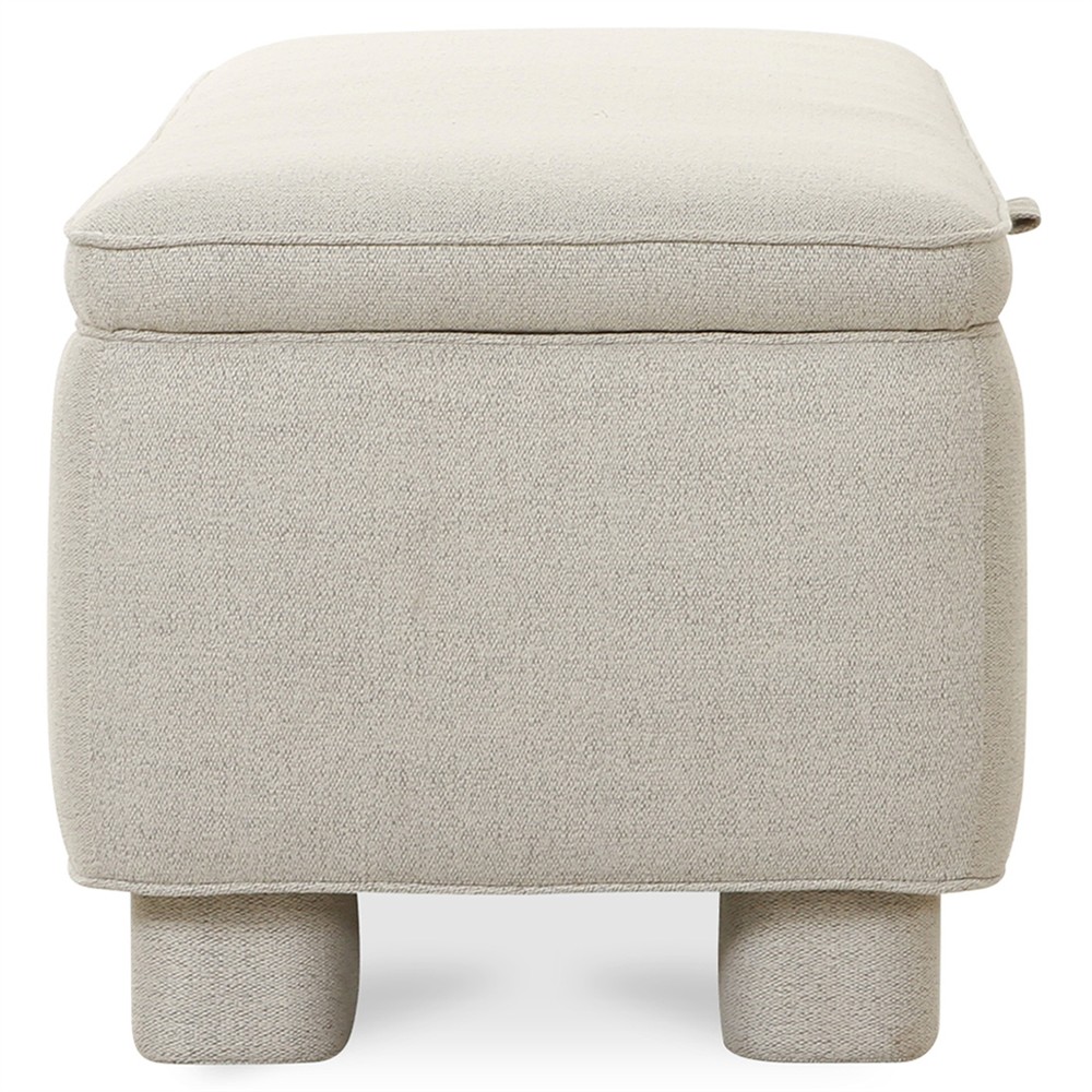 Sophie Modern Classic Light Grey Storage Bench|