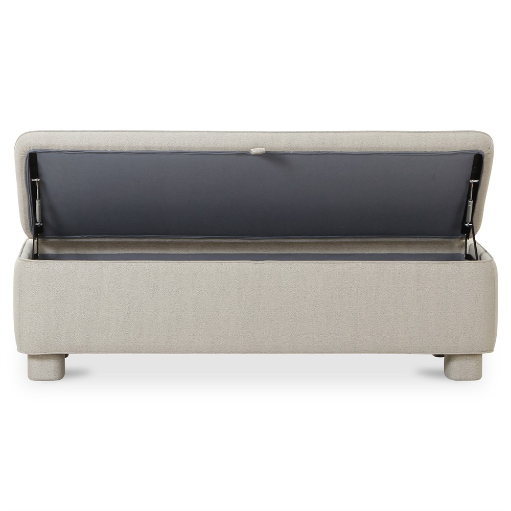 Sophie Modern Classic Light Grey Storage Bench|