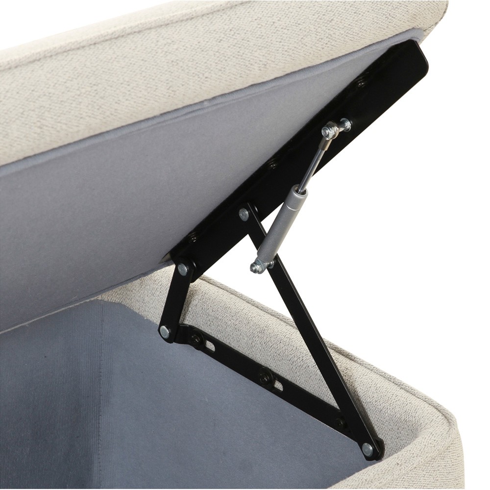 Sophie Modern Classic Light Grey Storage Bench|