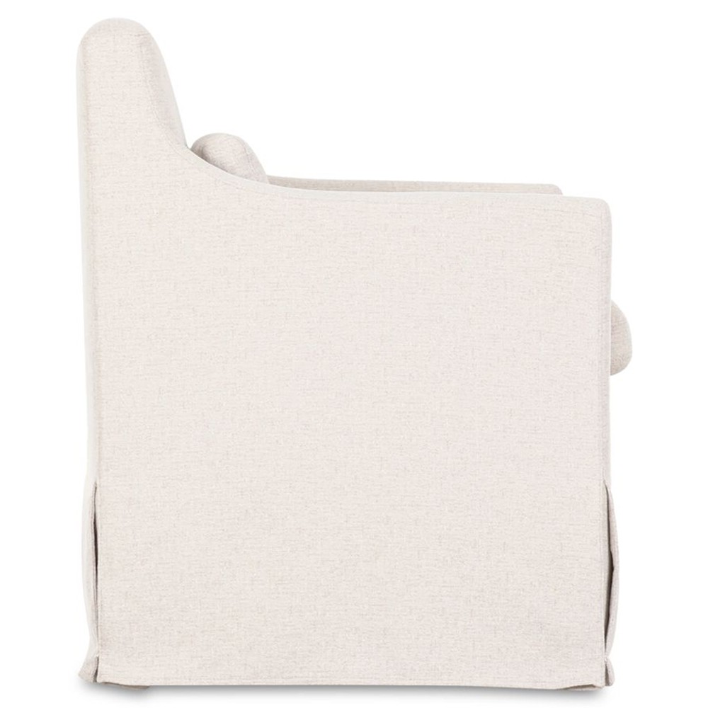 Elaine Modern Classic Beige Slipcovered Dining Arm Chair|