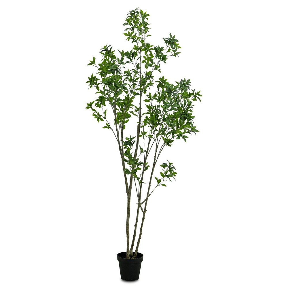 Bernice Updated Traditional Green Faux Pieres Potted Tree - 8'|