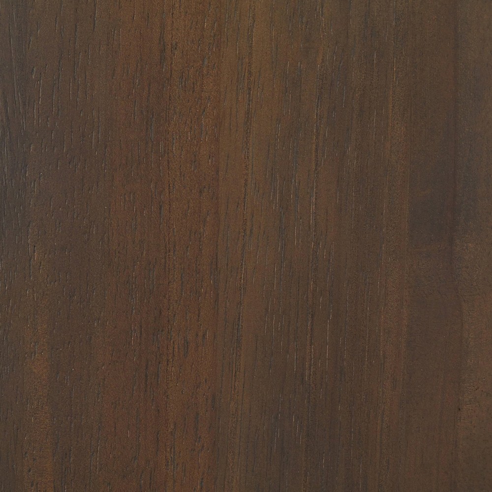 Lynda Updated Traditional White Performance Dark Brown Wood Side Table|