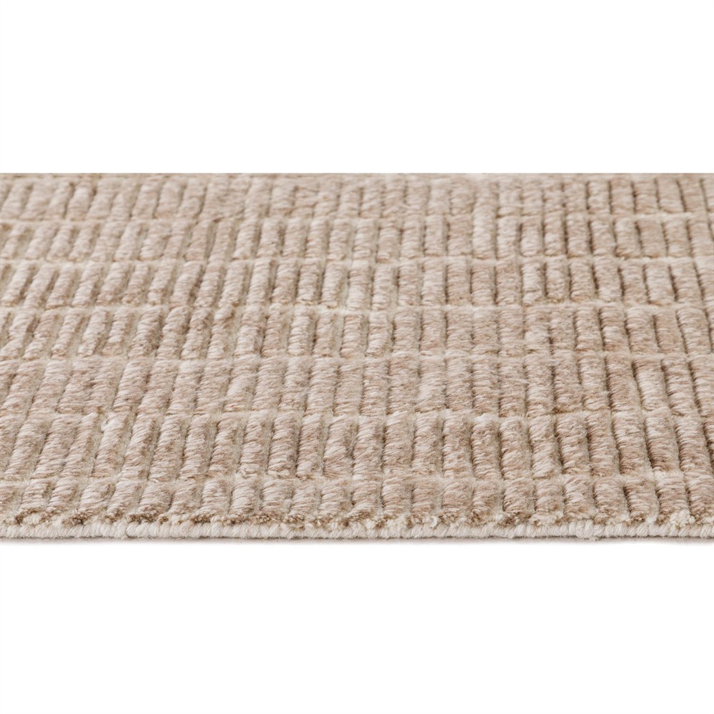 Ayla Modern Classic Brown Wool Textured Solid Rug - 5'x8'|