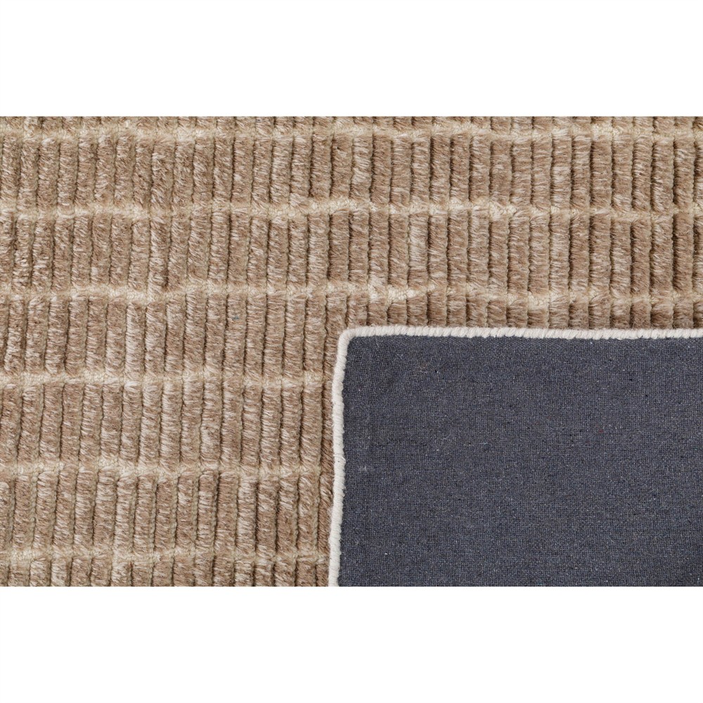 Ayla Modern Classic Brown Wool Textured Solid Rug - 5'x8'|