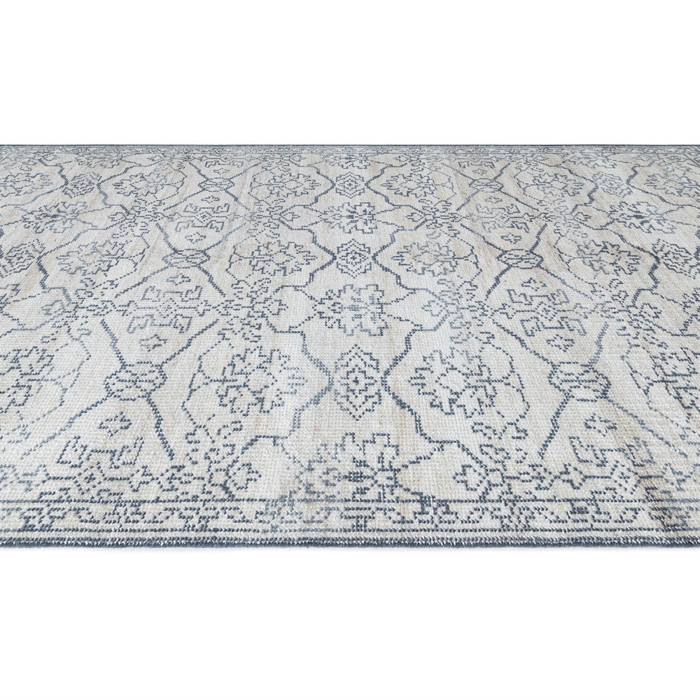 Azalea Traditional Blue Oushak Patterned Indoor Outdoor Hand