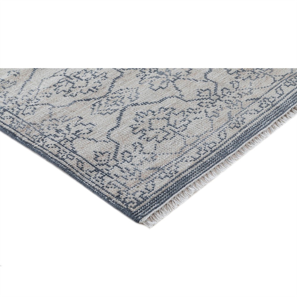 Azalea Traditional Blue Oushak Patterned Indoor Outdoor Hand