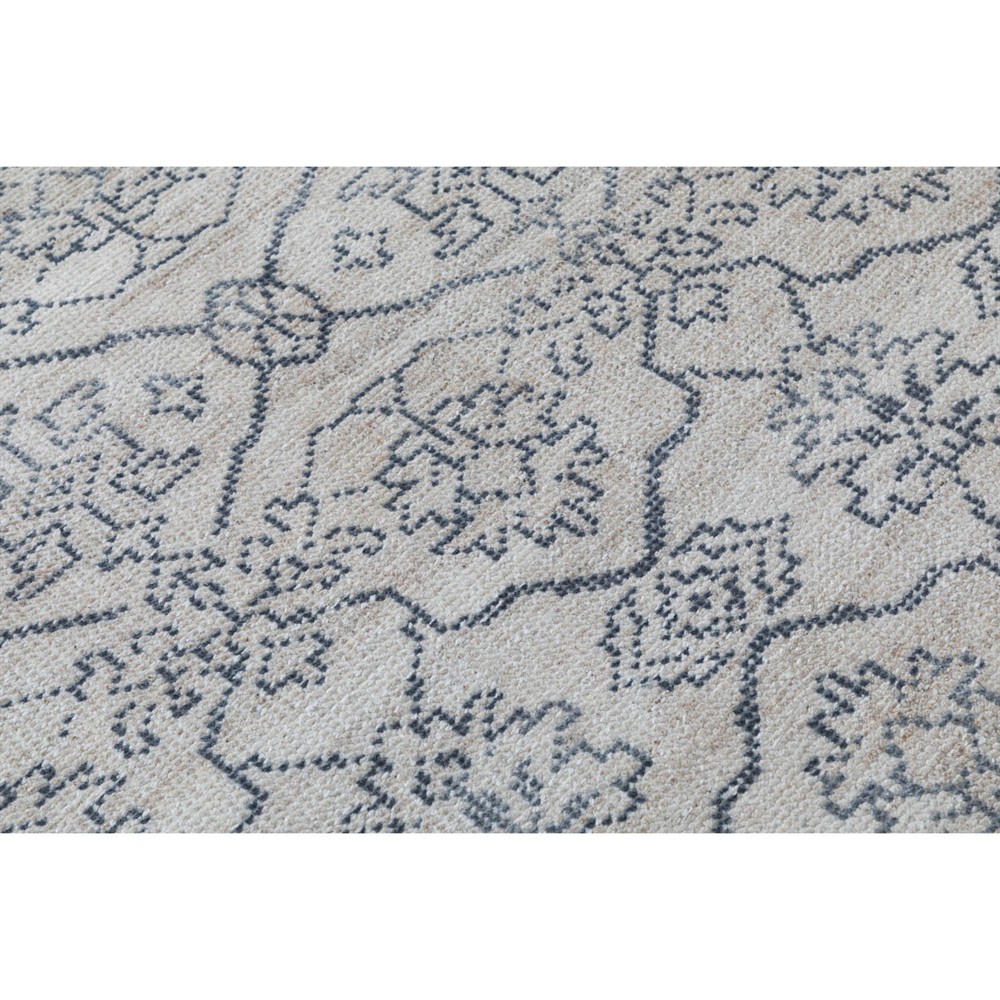 Azalea Traditional Blue Oushak Patterned Indoor Outdoor Hand