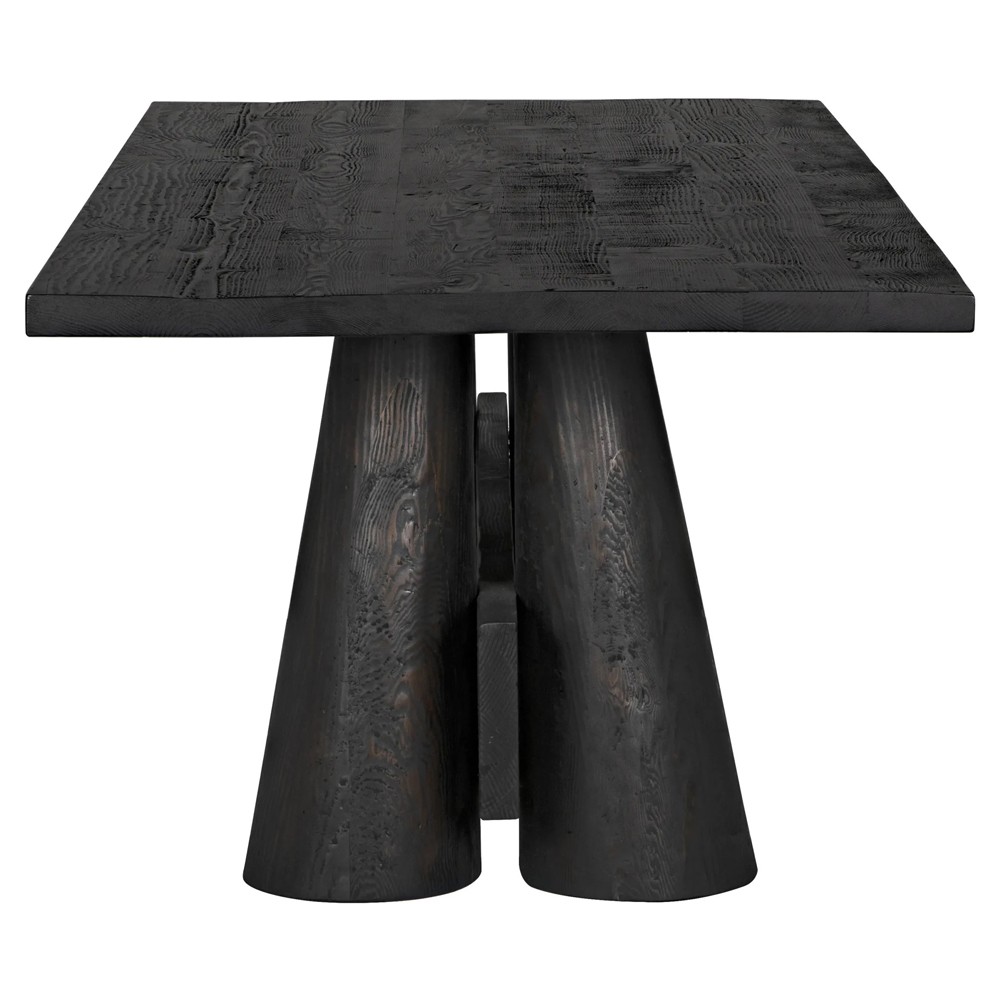 Jonah Rustic Lodge Black Wood Dining Table - 96" 91" W - 100" W | Kathy ...