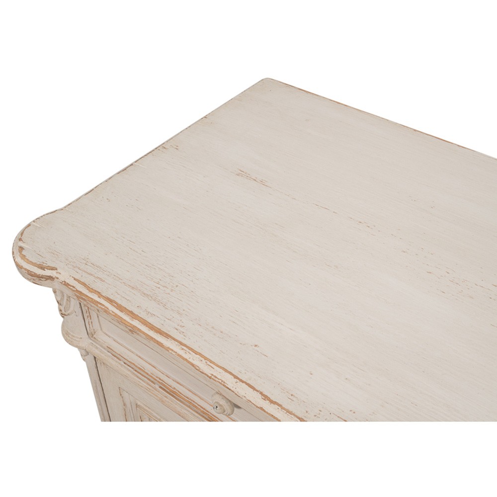 【中古美品】catlogboard 2 ベージュ Callow French Country Distressed Beige Pine Wood Sideboard Wide