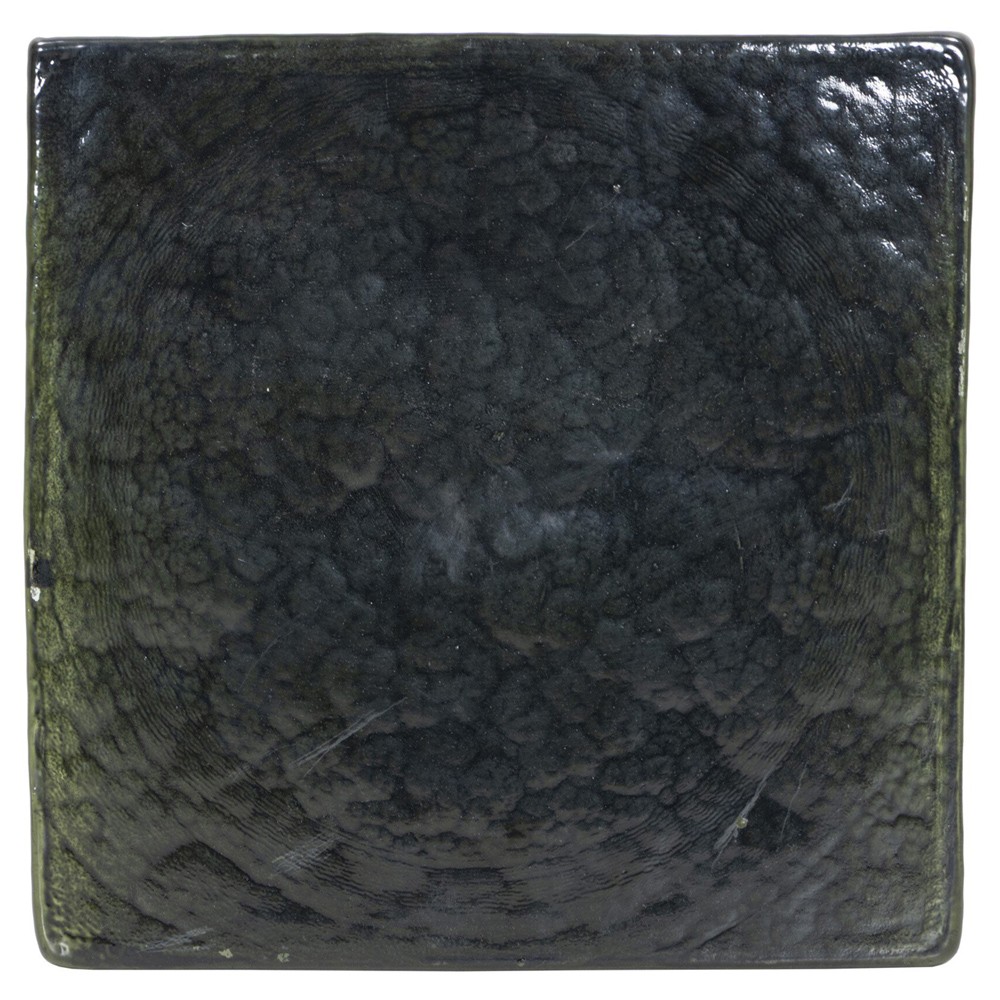 Fector Industrial Loft Moss Green Glass Iron Square Nesting End Tables|