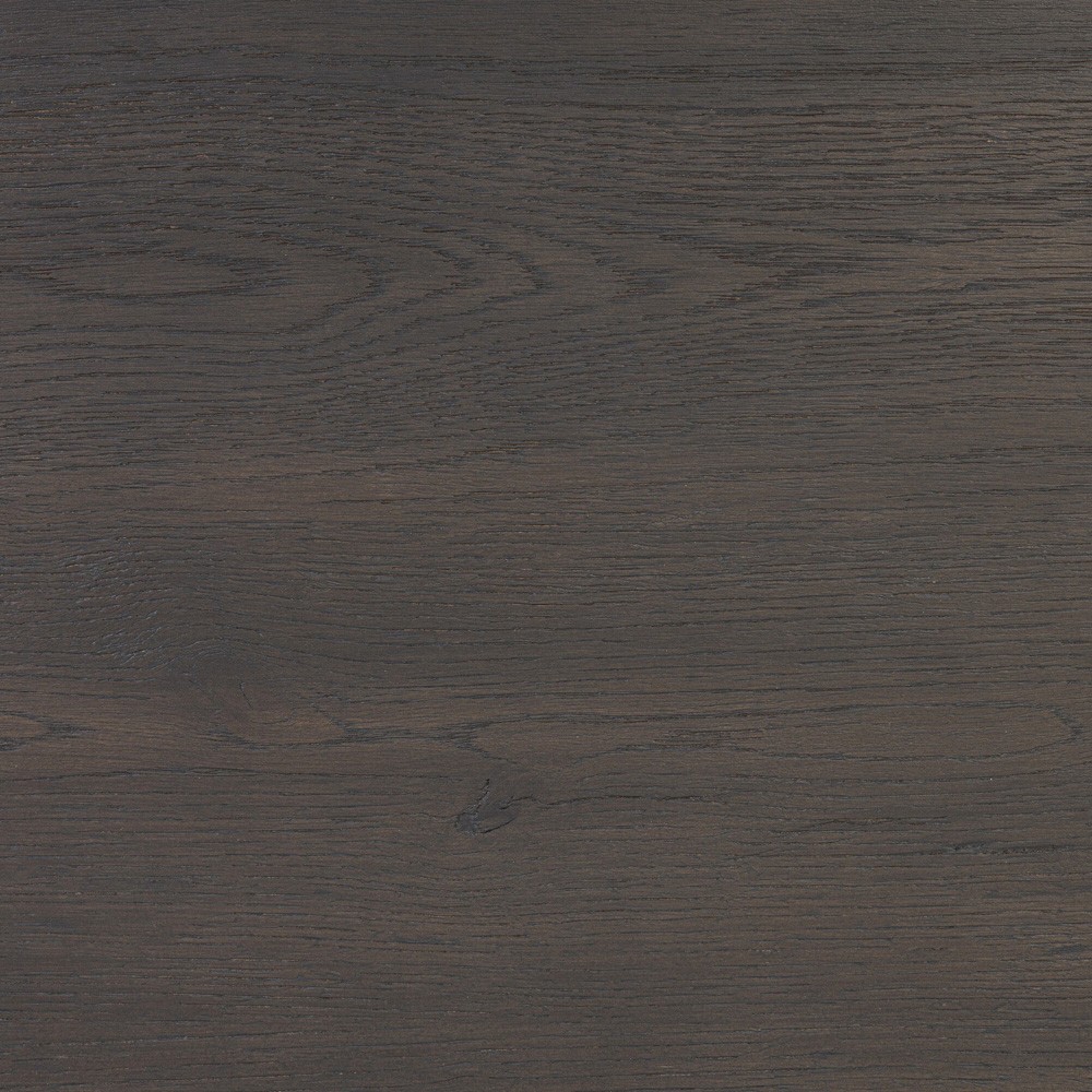 Riacan Modern Classic Smoked Black Oak Oval Console Table|