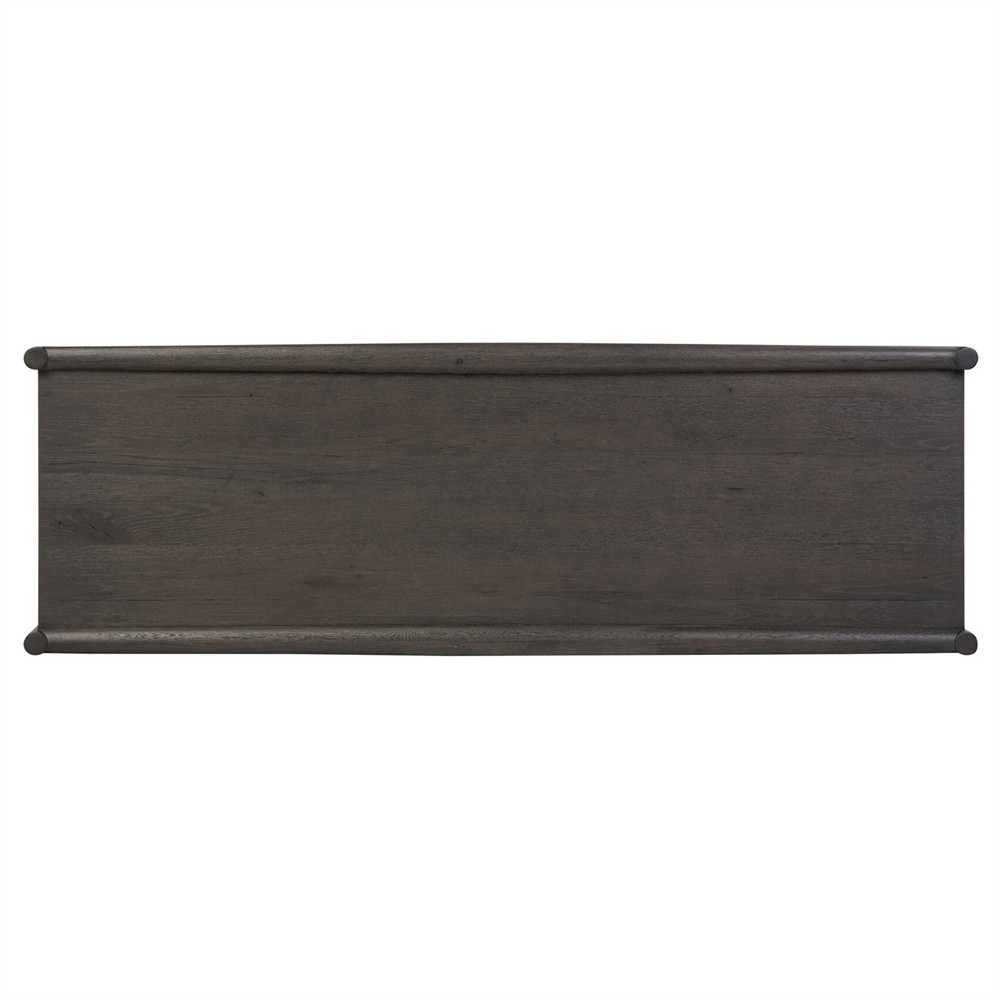 Genesis Rustic Lodge Smoked Black Oak Rectangular Console Table|