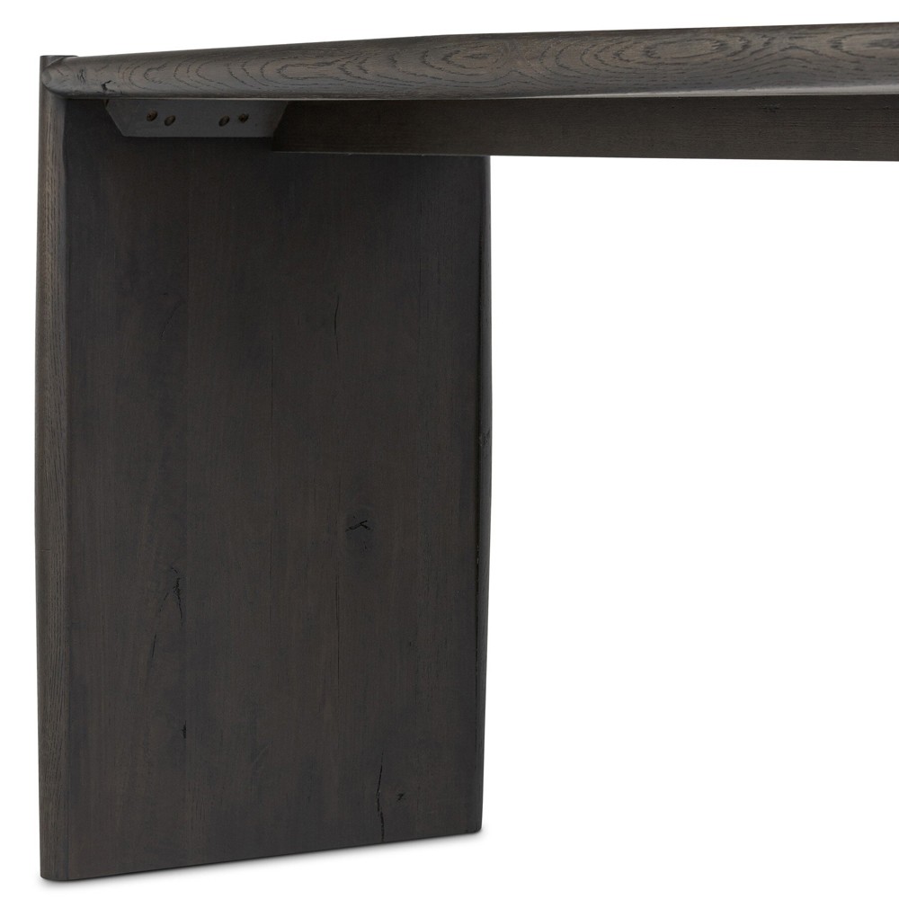 Genesis Rustic Lodge Smoked Black Oak Rectangular Console Table|