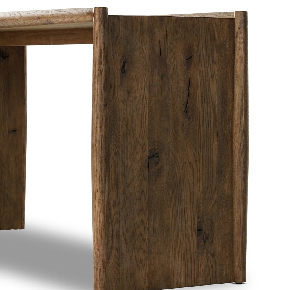 Genesis Rustic Lodge Weathered Brown Oak Rectangular Console Table|