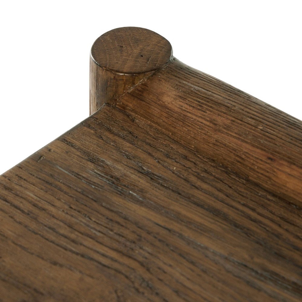 Genesis Rustic Lodge Weathered Brown Oak Rectangular Console Table|