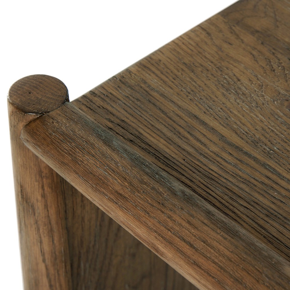 Genesis Rustic Lodge Weathered Brown Oak Rectangular Console Table|