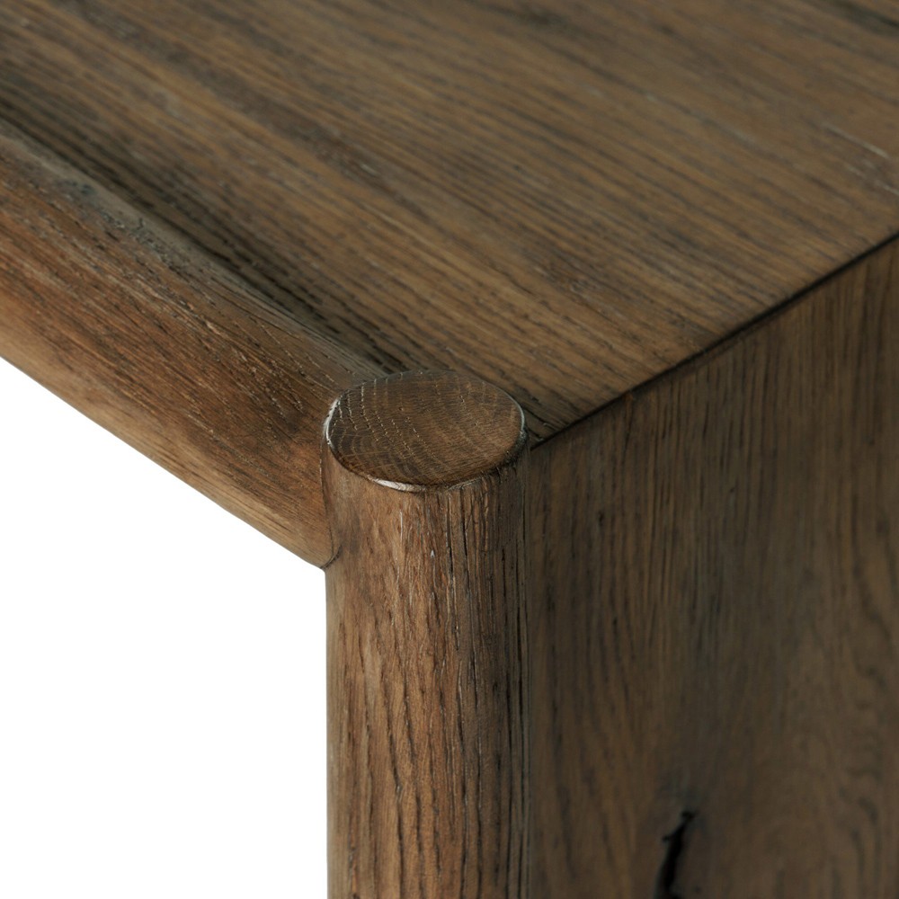 Genesis Rustic Lodge Weathered Brown Oak Rectangular Console Table|