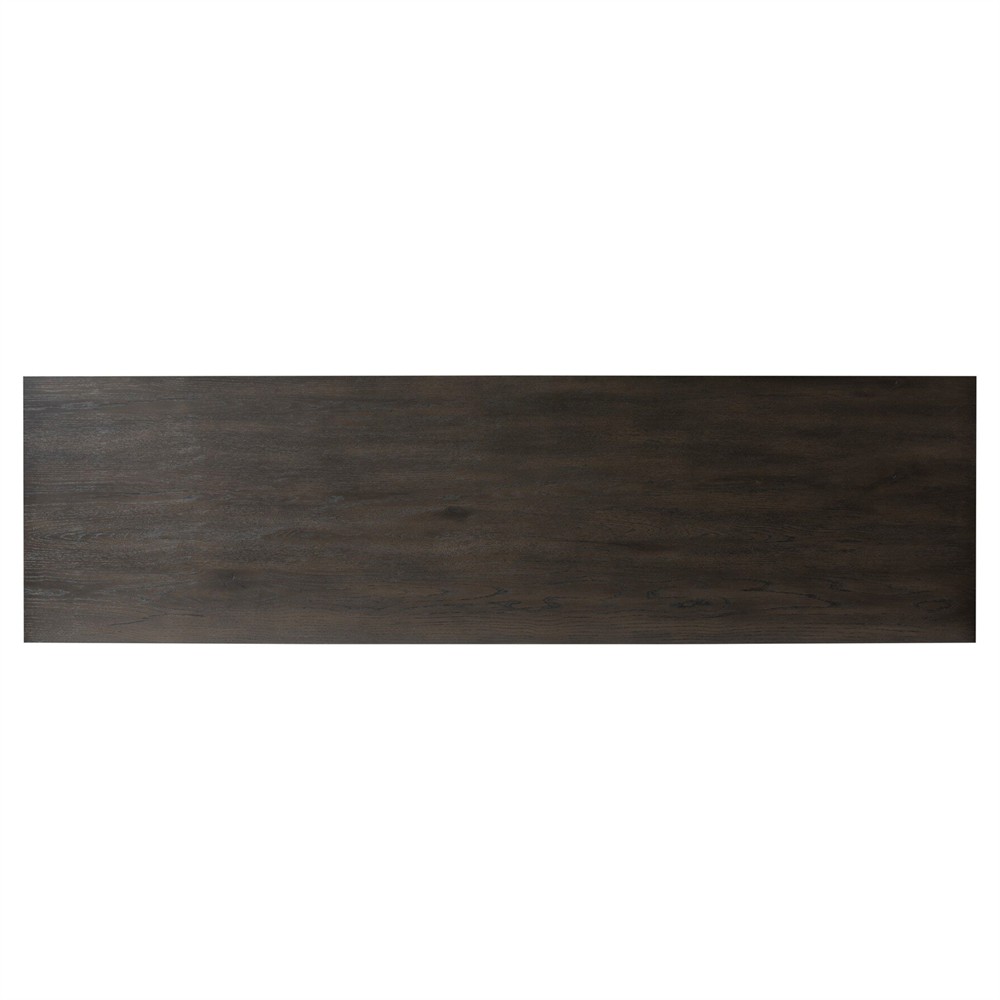 Jonathan Rustic Lodge Smoked Black Oak Rectangular Console Table|
