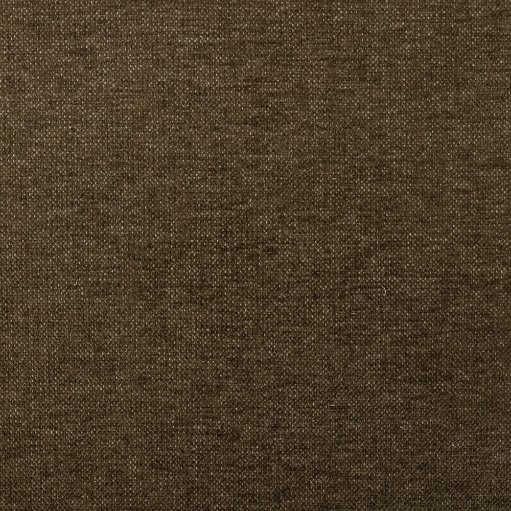 Leith Modern Classic Green Performance Brown Wood Round Stool|