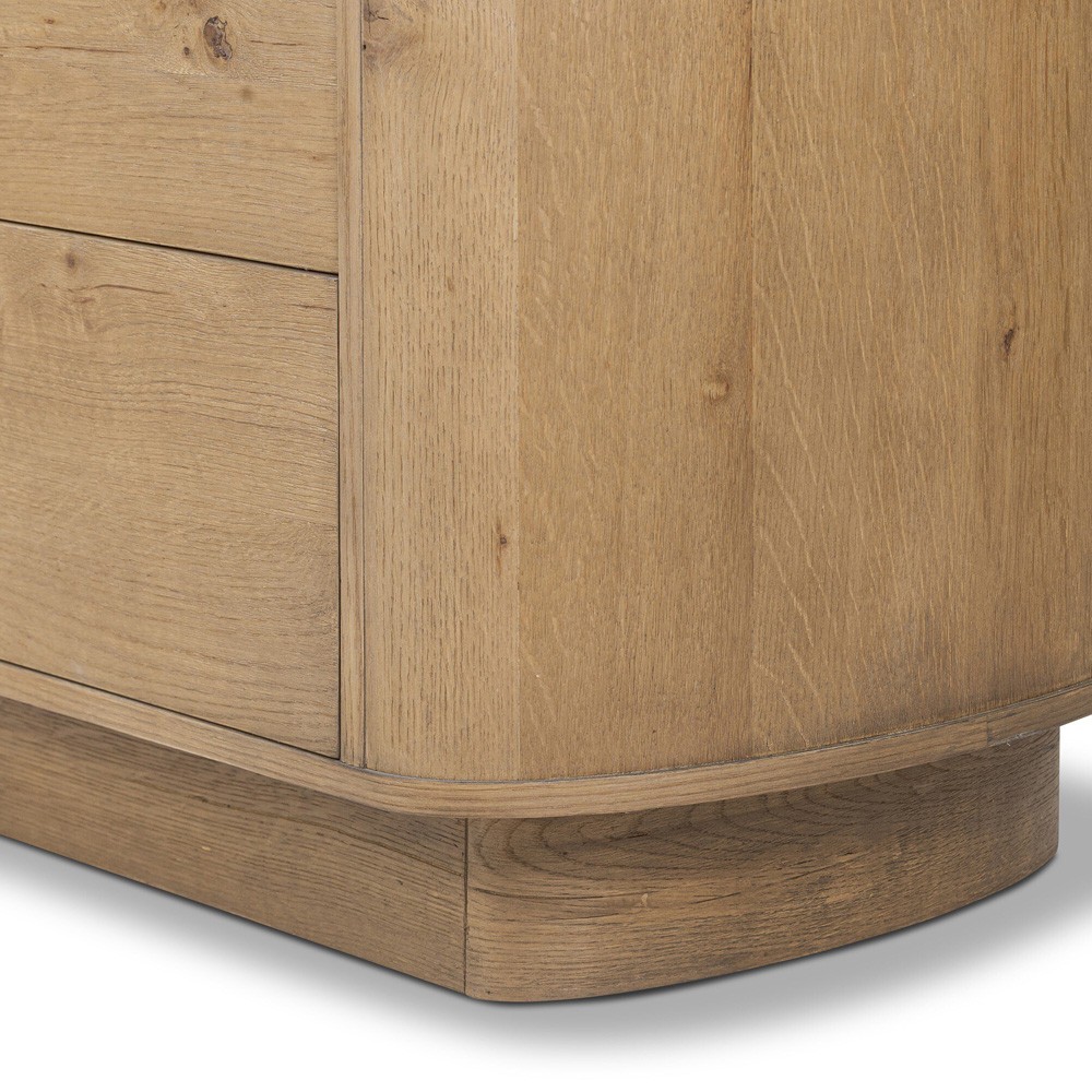 Paris Rustic Lodge Worn Brown Oak Double Dresser|