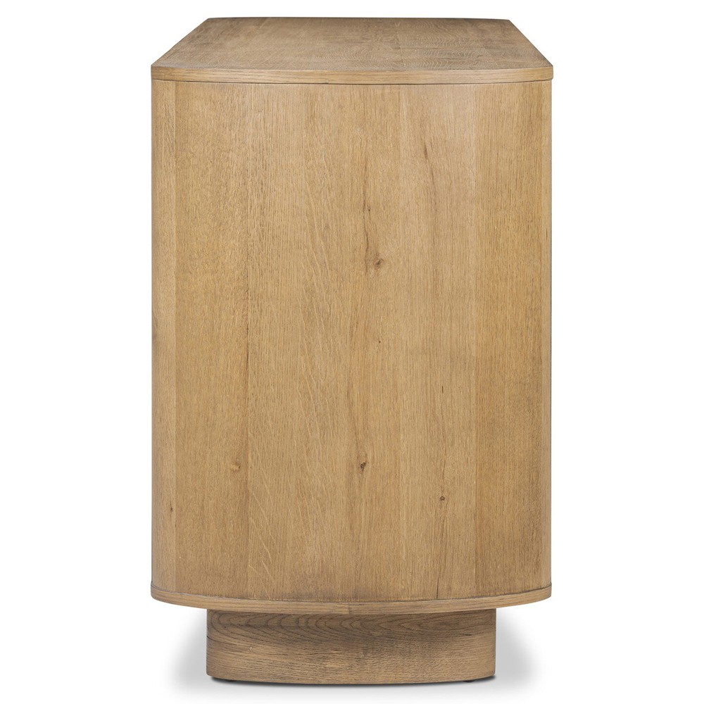 Paris Rustic Lodge Worn Brown Oak Double Dresser|