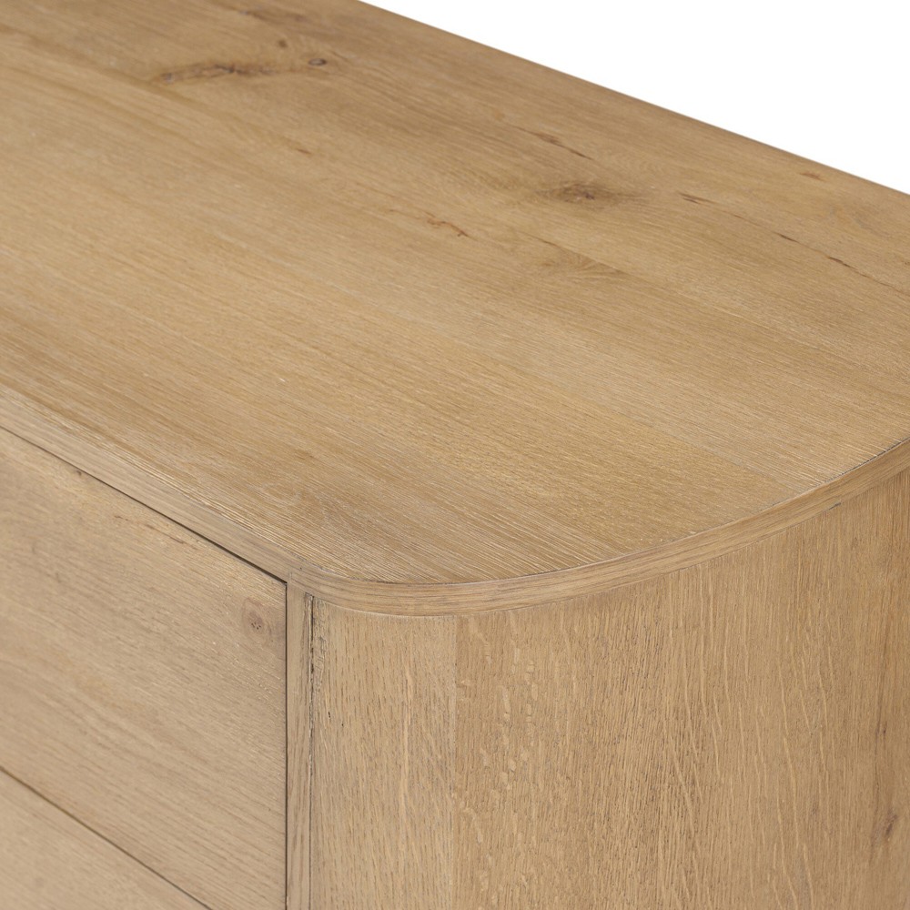 Paris Rustic Lodge Worn Brown Oak Double Dresser|