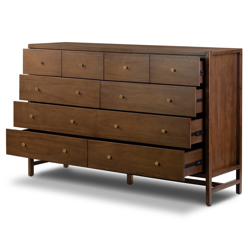 Timmy Rustic Lodge Brown Acacia Double Dresser|