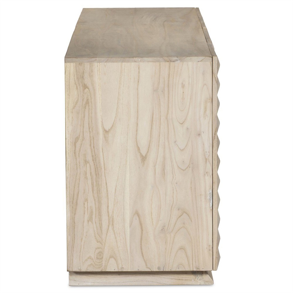 Tussac Coastal Beach Beige Wood Media Console - 78"|