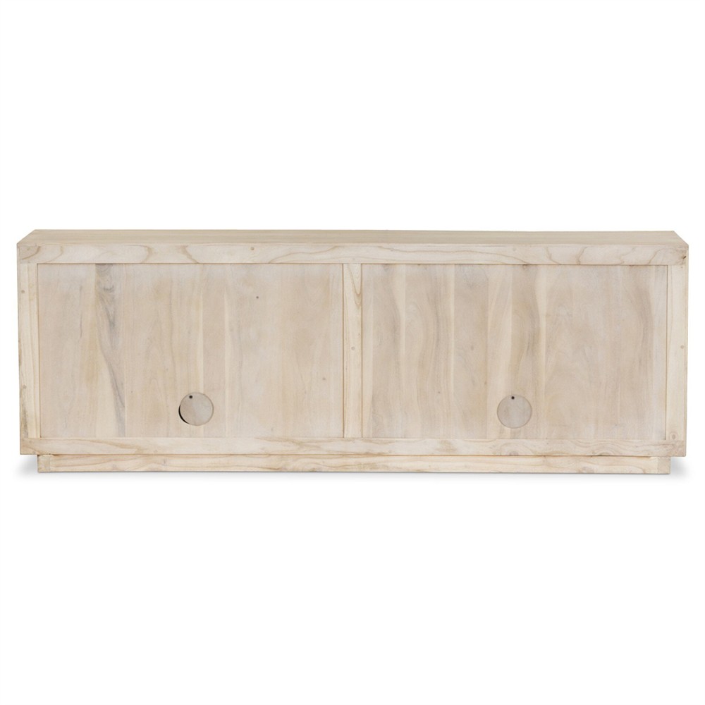 Tussac Coastal Beach Beige Wood Media Console - 78"|