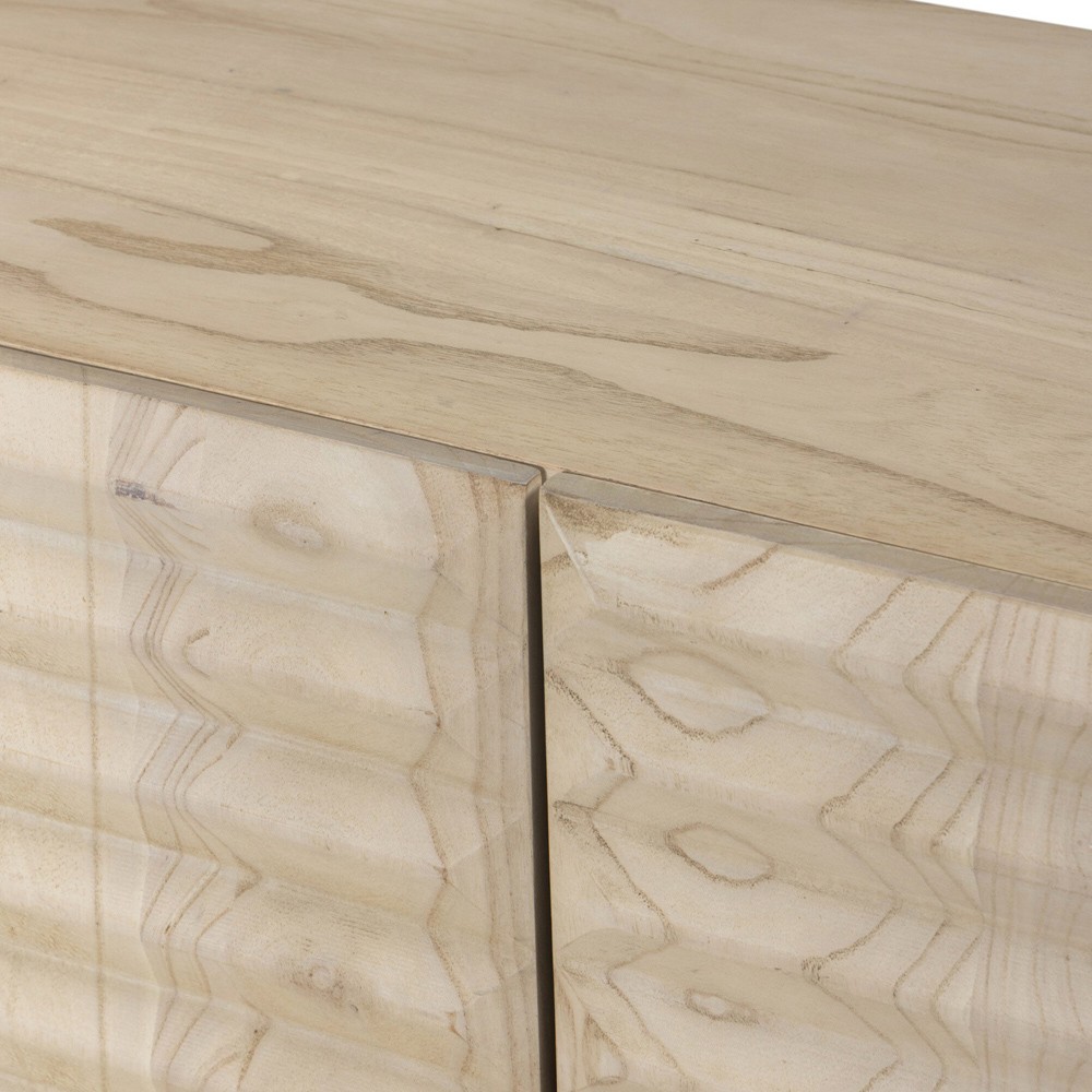 Tussac Coastal Beach Beige Wood Media Console - 78"|