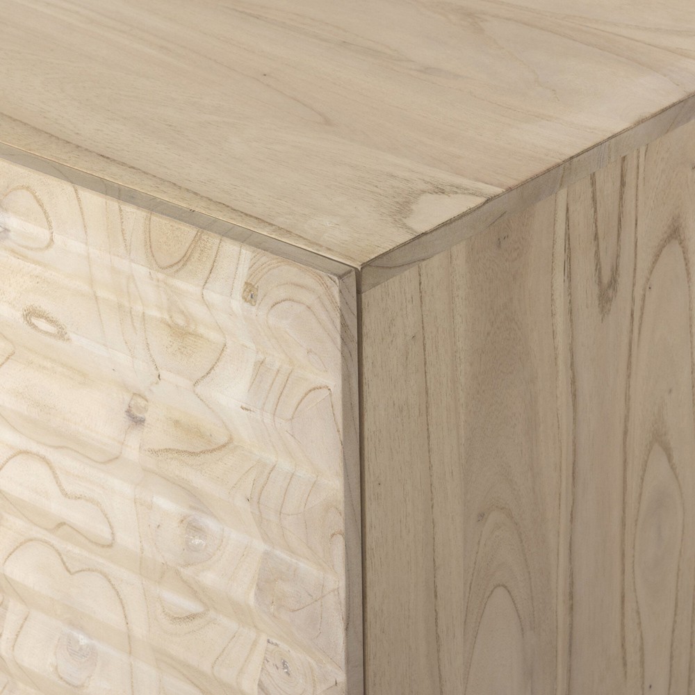 Tussac Coastal Beach Beige Wood Media Console - 78"|