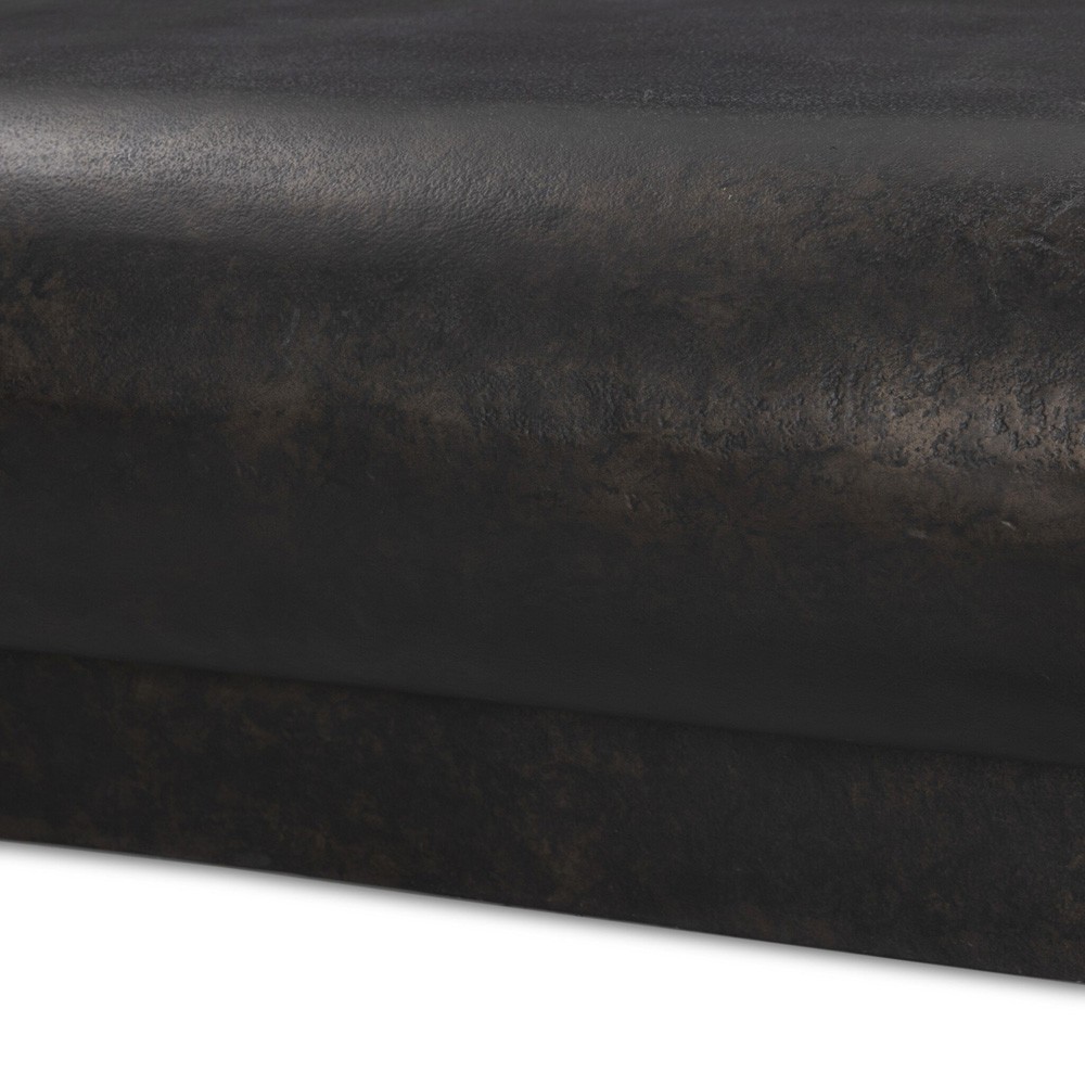 Jescha Modern Bronze Aluminum Rectangular Outdoor Coffee Table|